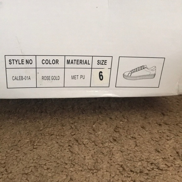 NWOT Platform rose gold sneakers for tiktok - Picture 6 of 6